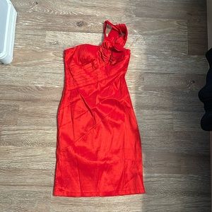 Mini red dress